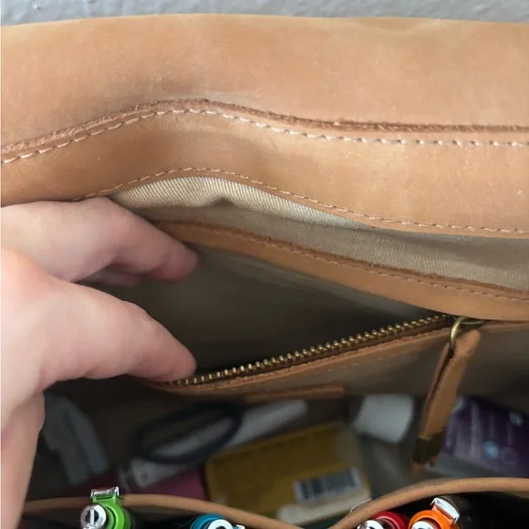 Madewell | RARE Essex vintage brown leather satchel crossbody bag - Picture 7 of 14